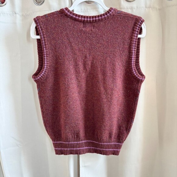 Vtg Midwest Trader Sweater Vest Argyle Wool Blend Prep Academia Old Money 18977 - Picture 2 of 8